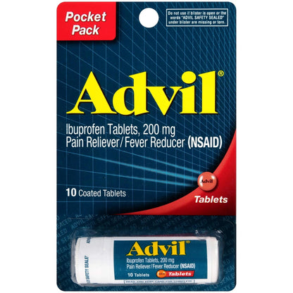 Advil 200 mg Tablets Pocket Pack 10 ea (Pack of 6) - dailyvitalstore