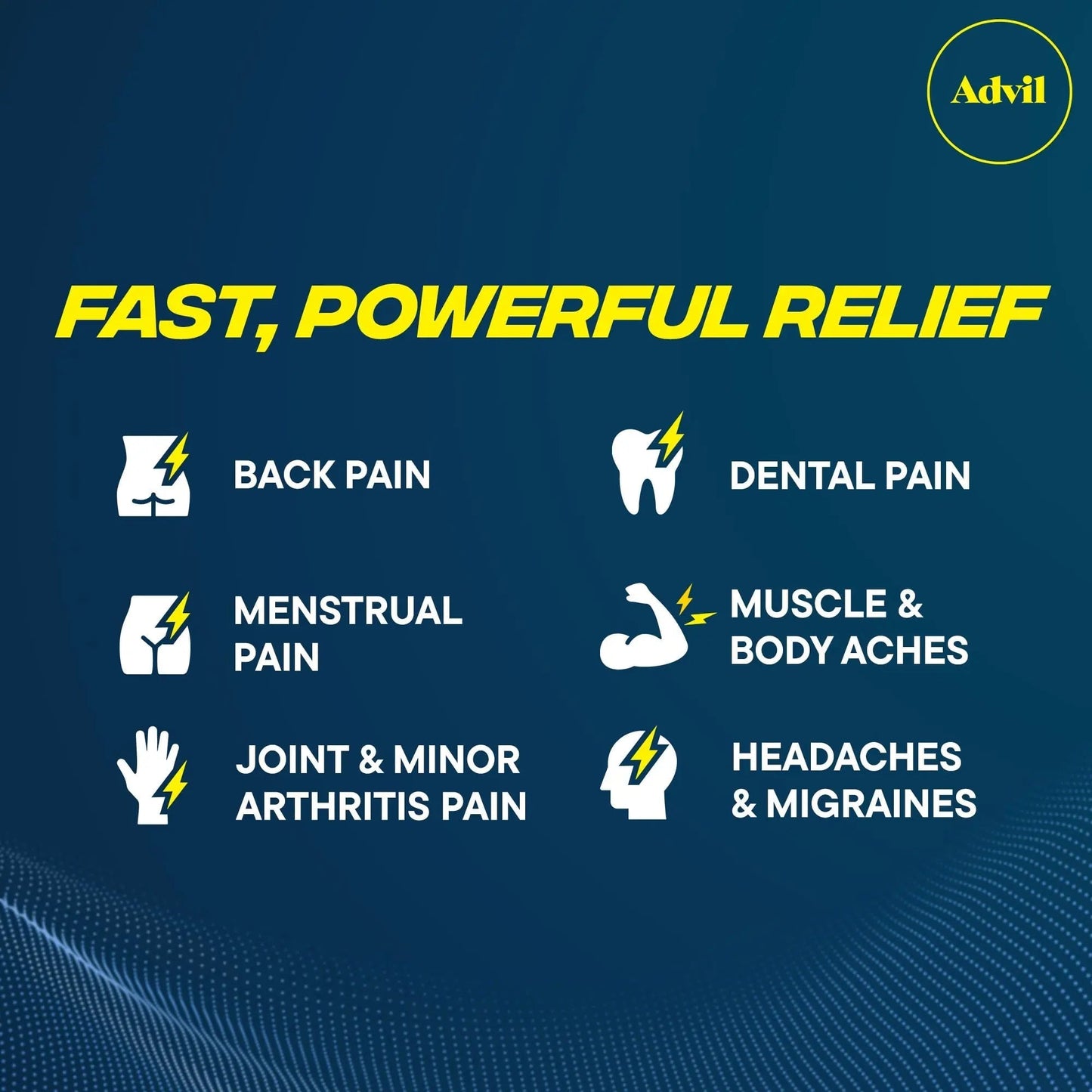 Advil Dual Action Back Pain Caplets Delivers 125mg Ibuprofen and 250mg Acetaminophen Per Dose for 8 Hours of Back Pain Relief - 144 Count - dailyvitalstore