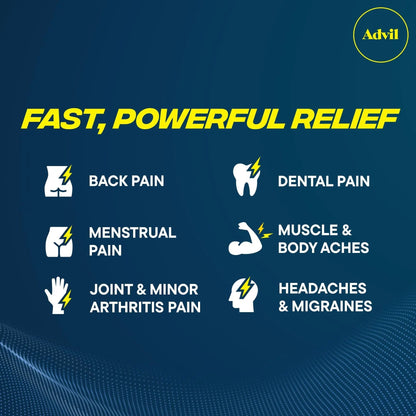 Advil Dual Action Back Pain Caplets Delivers 125mg Ibuprofen and 250mg Acetaminophen Per Dose for 8 Hours of Back Pain Relief - 144 Count - dailyvitalstore