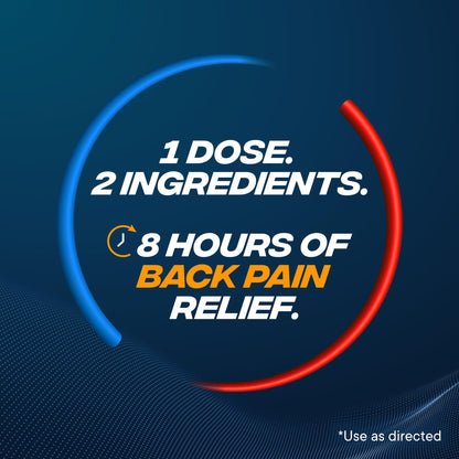 Advil Dual Action Back Pain Caplets Delivers 125mg Ibuprofen and 250mg Acetaminophen Per Dose for 8 Hours of Back Pain Relief - 144 Count - dailyvitalstore