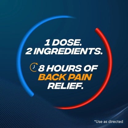 Advil Dual Action Back Pain Caplets Delivers 125mg Ibuprofen and 250mg Acetaminophen Per Dose for 8 Hours of Back Pain Relief - 144 Count - dailyvitalstore