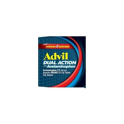 Advil Dual Action Coated Caplets, 125 Mg Ibuprofen and 250 Mg Acetaminophen per Dose (2 Dose Equivalent) for 8 Hour Pain Relief - 216 Count - dailyvitalstore
