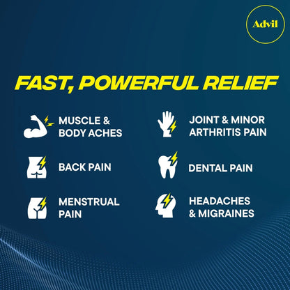 Advil Dual Action Coated Caplets, 125 Mg Ibuprofen and 250 Mg Acetaminophen per Dose (2 Dose Equivalent) for 8 Hour Pain Relief - 216 Count - dailyvitalstore