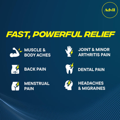 Advil Dual Action Coated Caplets, 125 Mg Ibuprofen and 250 Mg Acetaminophen per Dose (2 Dose Equivalent) for 8 Hour Pain Relief - 216 Count - dailyvitalstore