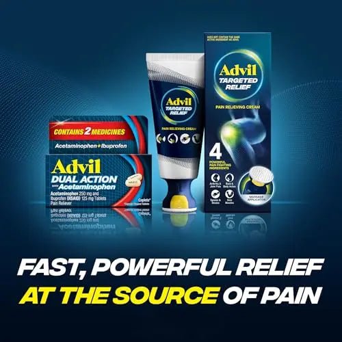 Advil Dual Action Coated Caplets, 125 Mg Ibuprofen and 250 Mg Acetaminophen per Dose (2 Dose Equivalent) for 8 Hour Pain Relief - 216 Count - dailyvitalstore