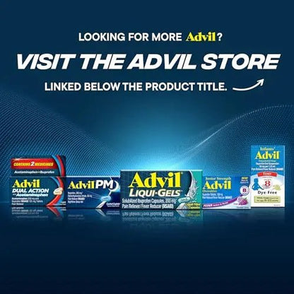 Advil Dual Action Coated Caplets with Acetaminophen, 250 Mg Ibuprofen and 500 Mg Acetaminophen Per Dose (2 Dose Equivalent) for 8 Hour Pain Relief - 72 Count - dailyvitalstore