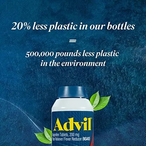 Advil Dual Action Coated Caplets with Acetaminophen, 250 Mg Ibuprofen and 500 Mg Acetaminophen Per Dose (2 Dose Equivalent) for 8 Hour Pain Relief - 72 Count - dailyvitalstore