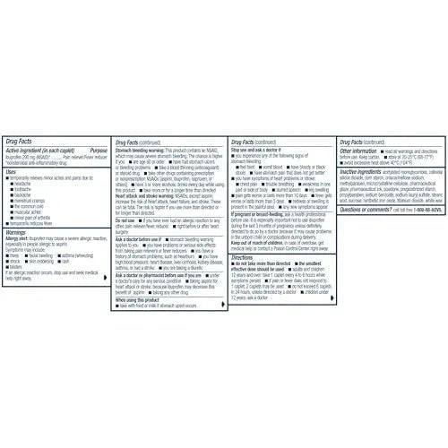 Advil Ibuprofen Coated Caplets Pain Reliever and Fever Reducer 200 Milligram 24Ct - dailyvitalstore