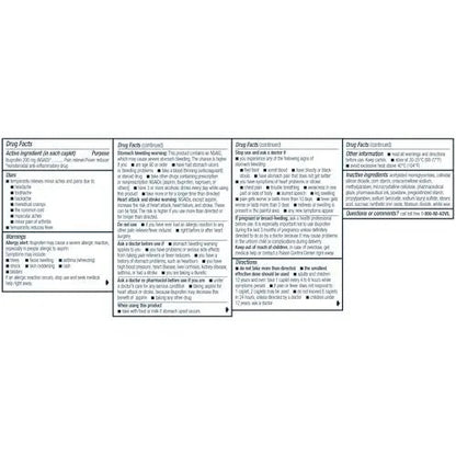 Advil Ibuprofen Coated Caplets Pain Reliever and Fever Reducer 200 Milligram 24Ct - dailyvitalstore