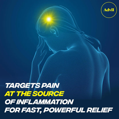 Advil Ibuprofen Coated Caplets Pain Reliever and Fever Reducer 200 Milligram 24Ct - dailyvitalstore