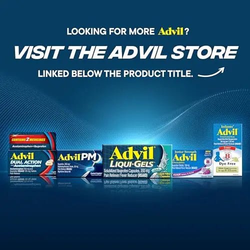 Advil Ibuprofen Coated Caplets Pain Reliever and Fever Reducer 200 Milligram 24Ct - dailyvitalstore