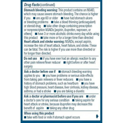 Advil Ibuprofen Coated Caplets Pain Reliever and Fever Reducer 200 Milligram 24Ct - dailyvitalstore