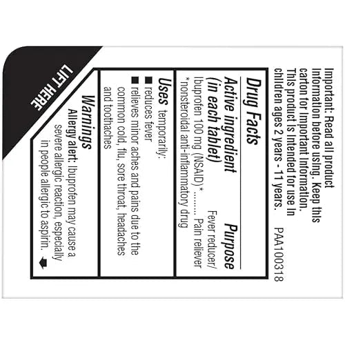 Advil Junior Strength Chewable Ibuprofen Pain Reliever and Fever Reducer, Children's Ibuprofen for Pain Relief, Grape - 24 Tablets (Pack of 3) - dailyvitalstore