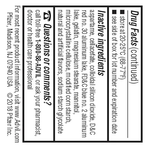 Advil Junior Strength Chewable Ibuprofen Pain Reliever and Fever Reducer, Children's Ibuprofen for Pain Relief, Grape - 24 Tablets (Pack of 3) - dailyvitalstore