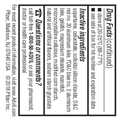 Advil Junior Strength Chewable Ibuprofen Pain Reliever and Fever Reducer, Children's Ibuprofen for Pain Relief, Grape - 24 Tablets (Pack of 3) - dailyvitalstore