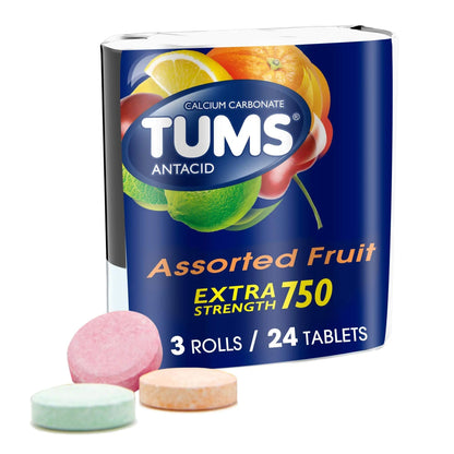 Advil Liqui-Gels minis 200mg Ibuprofen Pain Reliever Capsules and TUMS Fruit Antacid Chewable Tablets Heartburn Relief - dailyvitalstore