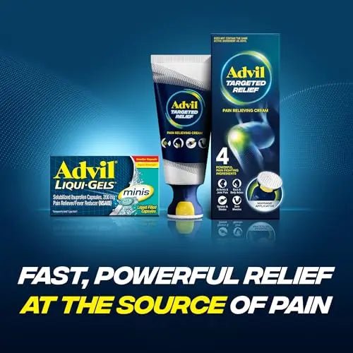 Advil Liqui-Gels minis Pain Reliever and Fever Reducer, Pain Medicine for Adults with Ibuprofen 200mg for Pain Relief - 200 Liquid Filled Capsules - dailyvitalstore