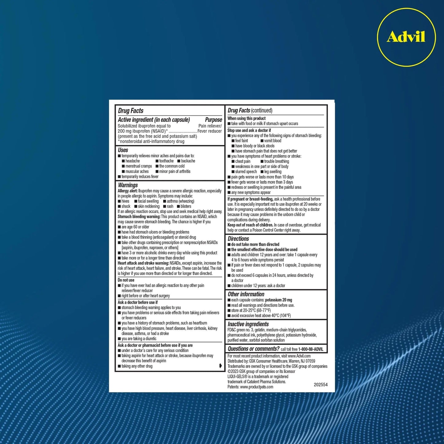 Advil Liqui-Gels Minis Pain Reliever and Fever Reducer, Pain Medicine for Adults with Ibuprofen 200mg for Pain Relief - 80 Liquid Filled Capsules - dailyvitalstore