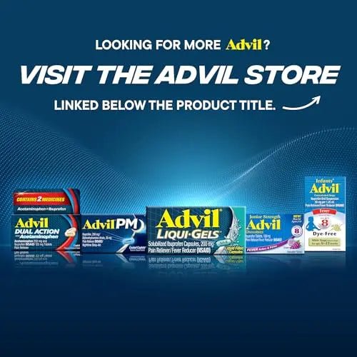 Advil Liqui-Gels Minis Pain Reliever and Fever Reducer, Pain Medicine for Adults with Ibuprofen 200mg for Pain Relief - 80 Liquid Filled Capsules - dailyvitalstore