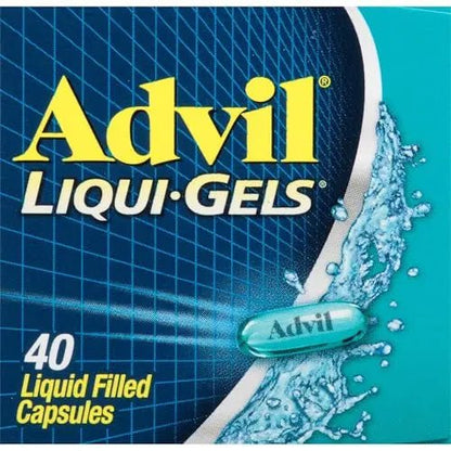 Advil Liqui-Gels Pain Reliever And Fever Reducer, Pain Medicine For Adults With Ibuprofen 200mg For Headache, Backache, Menstrual Pain And Joint Pain Relief - 40 Liquid Filled Capsules - dailyvitalstore