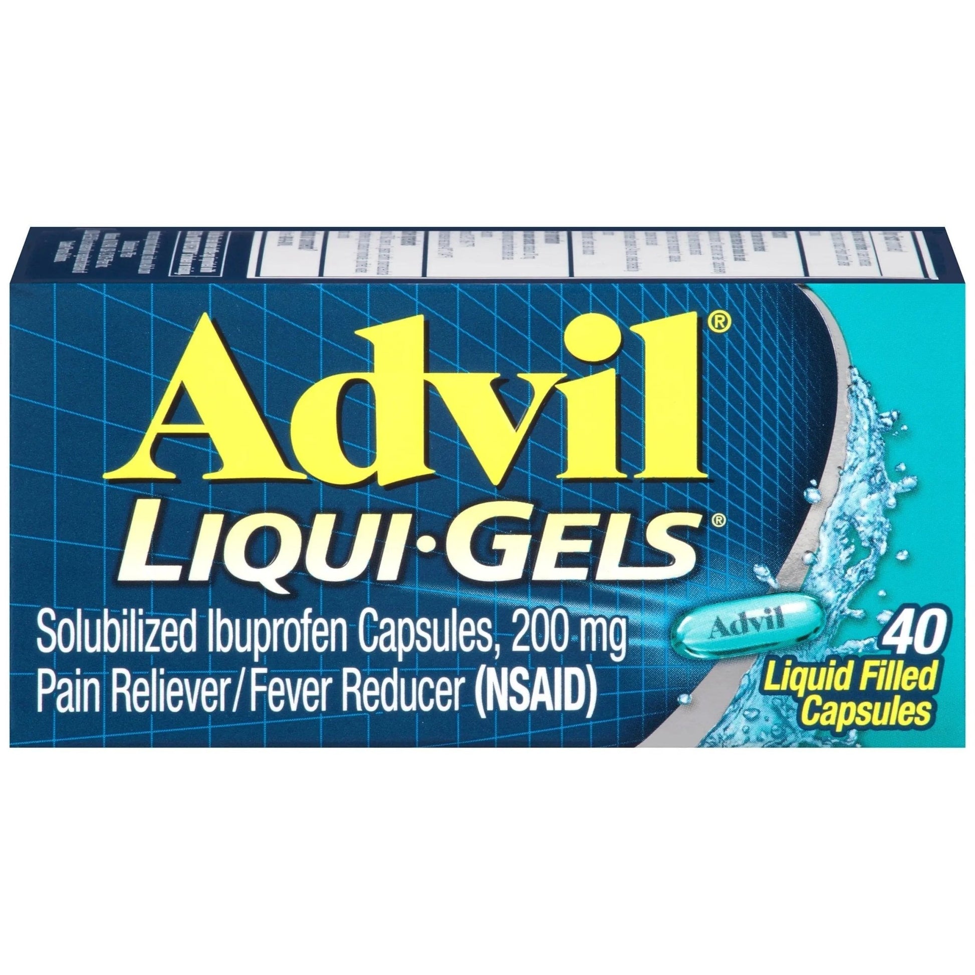 Advil Liqui-Gels Pain Reliever And Fever Reducer, Pain Medicine For Adults With Ibuprofen 200mg For Headache, Backache, Menstrual Pain And Joint Pain Relief - 40 Liquid Filled Capsules - dailyvitalstore