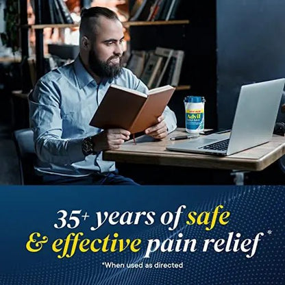 Advil Liqui-Gels Pain Reliever and Fever Reducer, Pain Medicine for Adults with Ibuprofen 200mg for Headache, Backache, Menstrual Pain and Joint Pain Relief - 50x2 Liquid Filled Capsules - dailyvitalstore
