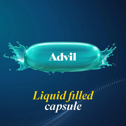 Advil Liqui-Gels Pain Reliever and Fever Reducer, Pain Medicine for Adults with Ibuprofen 200mg for Headache, Backache, Menstrual Pain and Joint Pain Relief - 50x2 Liquid Filled Capsules - dailyvitalstore
