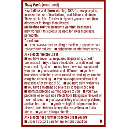 Advil Migraine Headache Relief, Ibuprofen Capsules with Ibuprofen 200mg for Migraine Relief, Nausea Relief and Light Sensitivity Relief - 20 Liquid Filled Capsules - dailyvitalstore