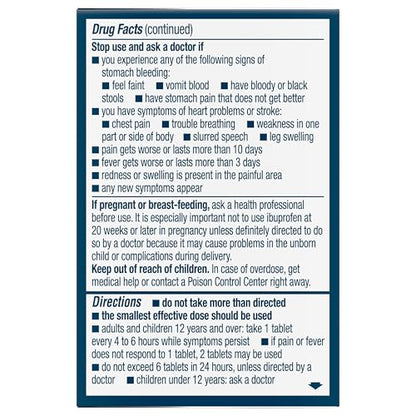Advil Pain Reliever and Fever Reducer, Ibuprofen 200mg for Pain Relief - 24 Coated Tablets - dailyvitalstore