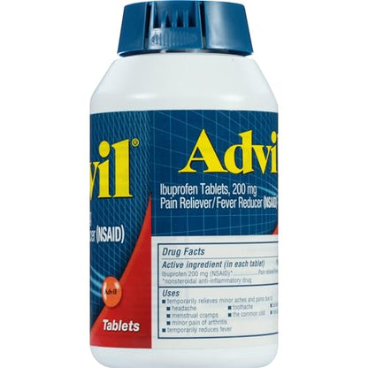 Advil Pain Reliever and Fever Reducer, Ibuprofen 200mg for Pain Relief - 300 Count, Advil PM Pain Reliever and Nighttime Sleep Aid, Ibuprofen for Pain Relief and Diphenhydramine Citrate - 2 Count - dailyvitalstore