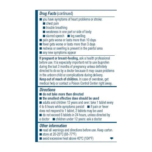 Advil Pain Reliever and Fever Reducer, Ibuprofen 200mg for Pain Relief - 50 Coated Tablets - dailyvitalstore