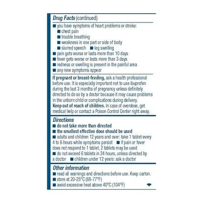 Advil Pain Reliever and Fever Reducer, Ibuprofen 200mg for Pain Relief - 50 Coated Tablets - dailyvitalstore