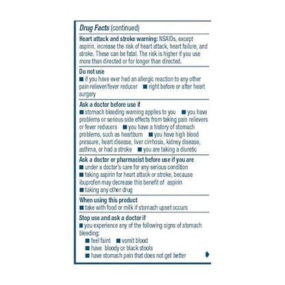 Advil Pain Reliever and Fever Reducer, Ibuprofen 200mg for Pain Relief - 50 Coated Tablets - dailyvitalstore