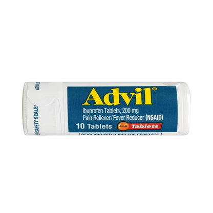 Advil Pain Reliever and Fever Reducer, Pain Relief Medicine with Ibuprofen 200mg for Headache, Backache, Menstrual Pain and Joint Pain Relief - 10 Coated Tablets - dailyvitalstore