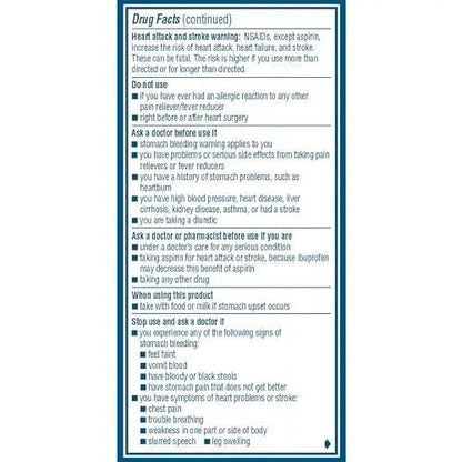 Advil Pain Reliever and Fever Reducer, Pain Relief Medicine with Ibuprofen 200mg for Headache, Backache, Menstrual Pain and Joint Pain Relief - 100 Coated Caplets - dailyvitalstore