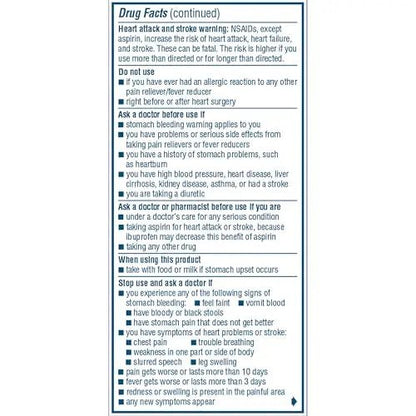 Advil Pain Reliever and Fever Reducer, Pain Relief Medicine with Ibuprofen 200mg for Headache, Backache, Menstrual Pain and Joint Pain Relief - 100 Coated Tablets - dailyvitalstore