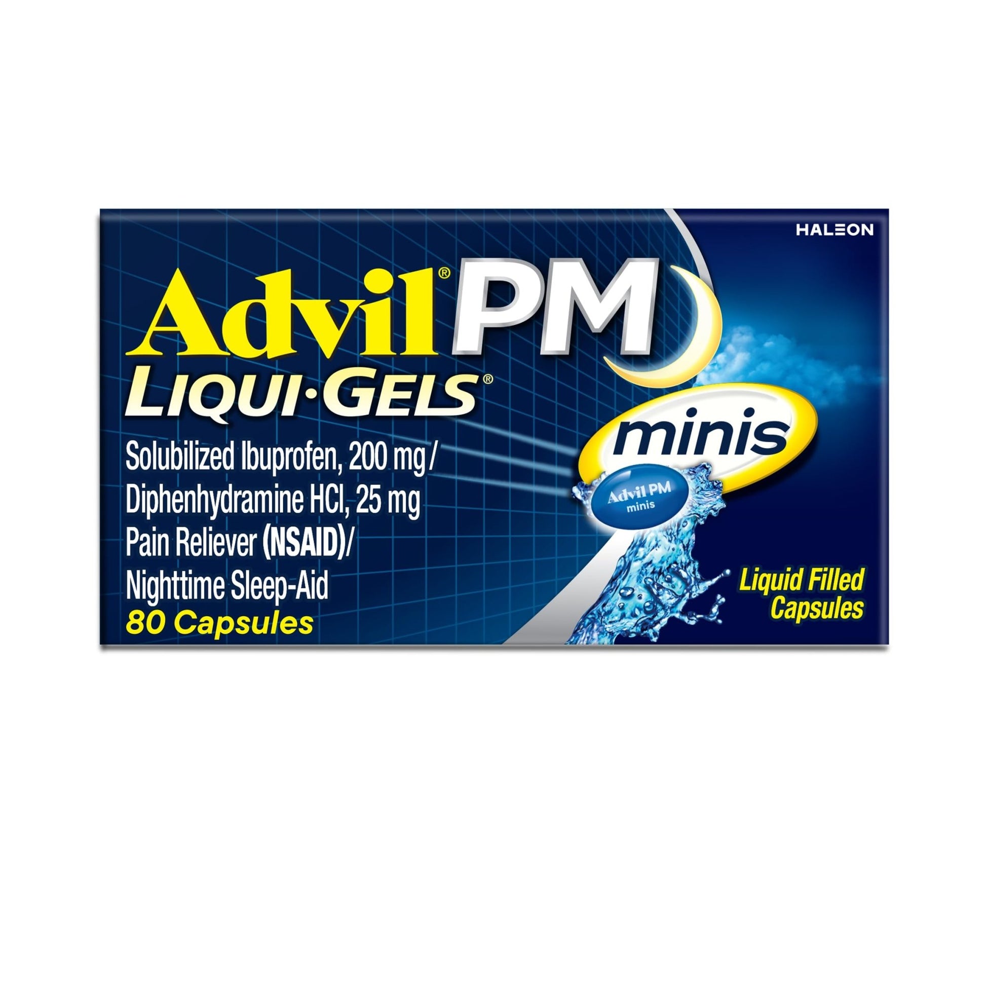 Advil PM Liqui-Gels Minis, 80 Liquid Filled Capsules - dailyvitalstore