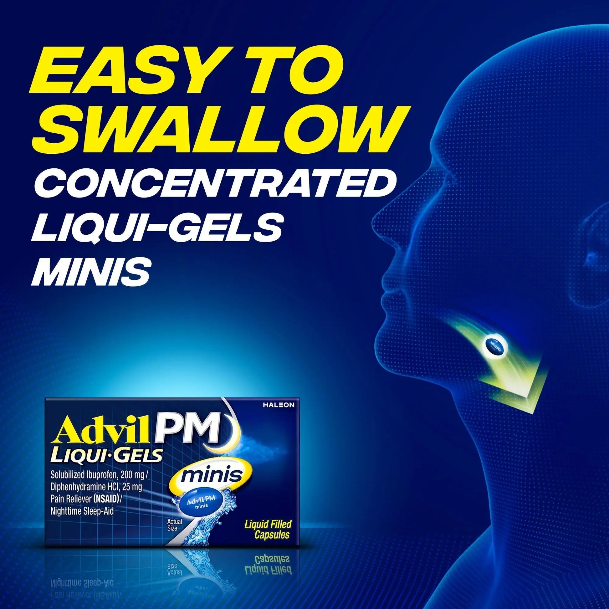 Advil PM Liqui-Gels Minis, 80 Liquid Filled Capsules - dailyvitalstore