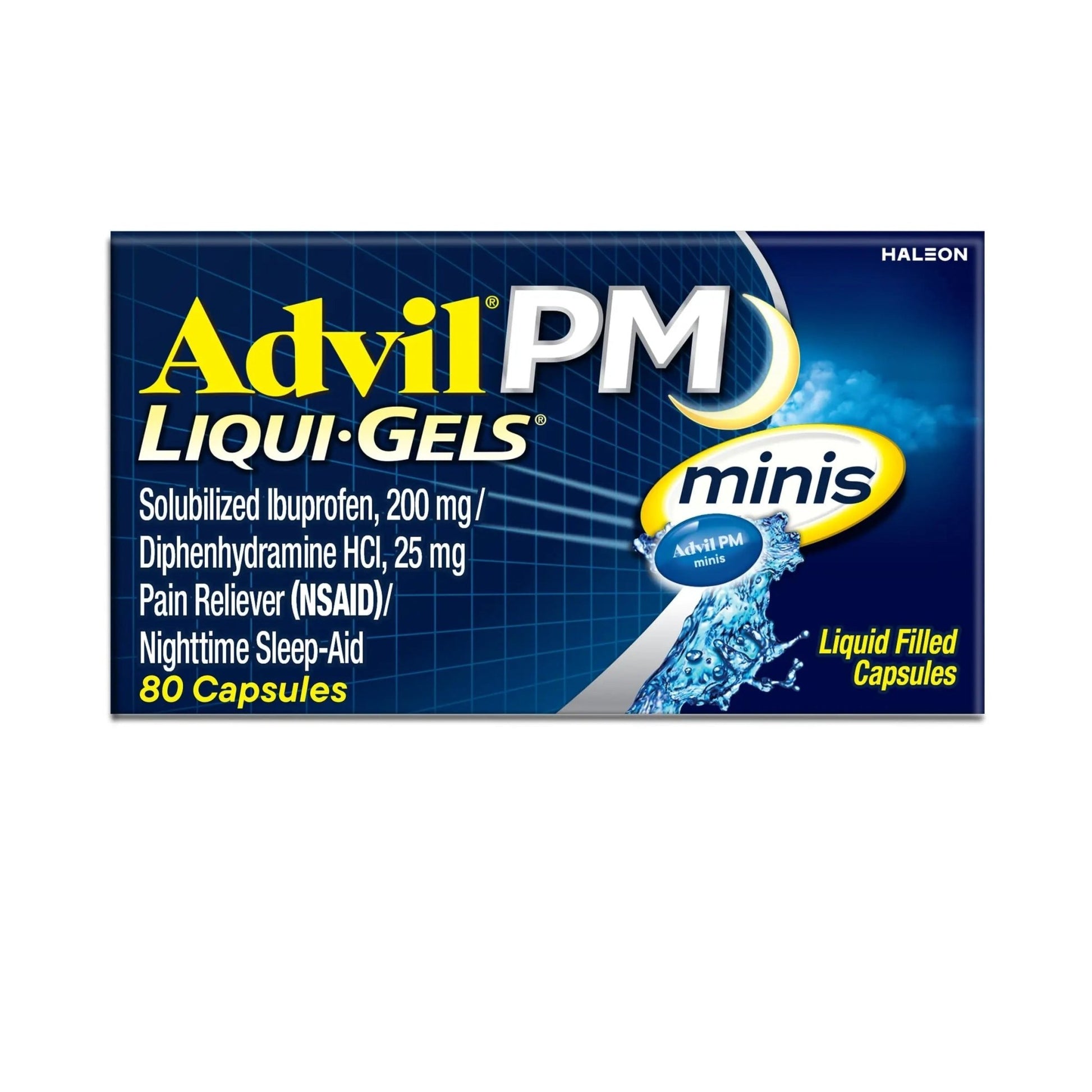 Advil PM Liqui-Gels Minis, 80 Liquid Filled Capsules - dailyvitalstore