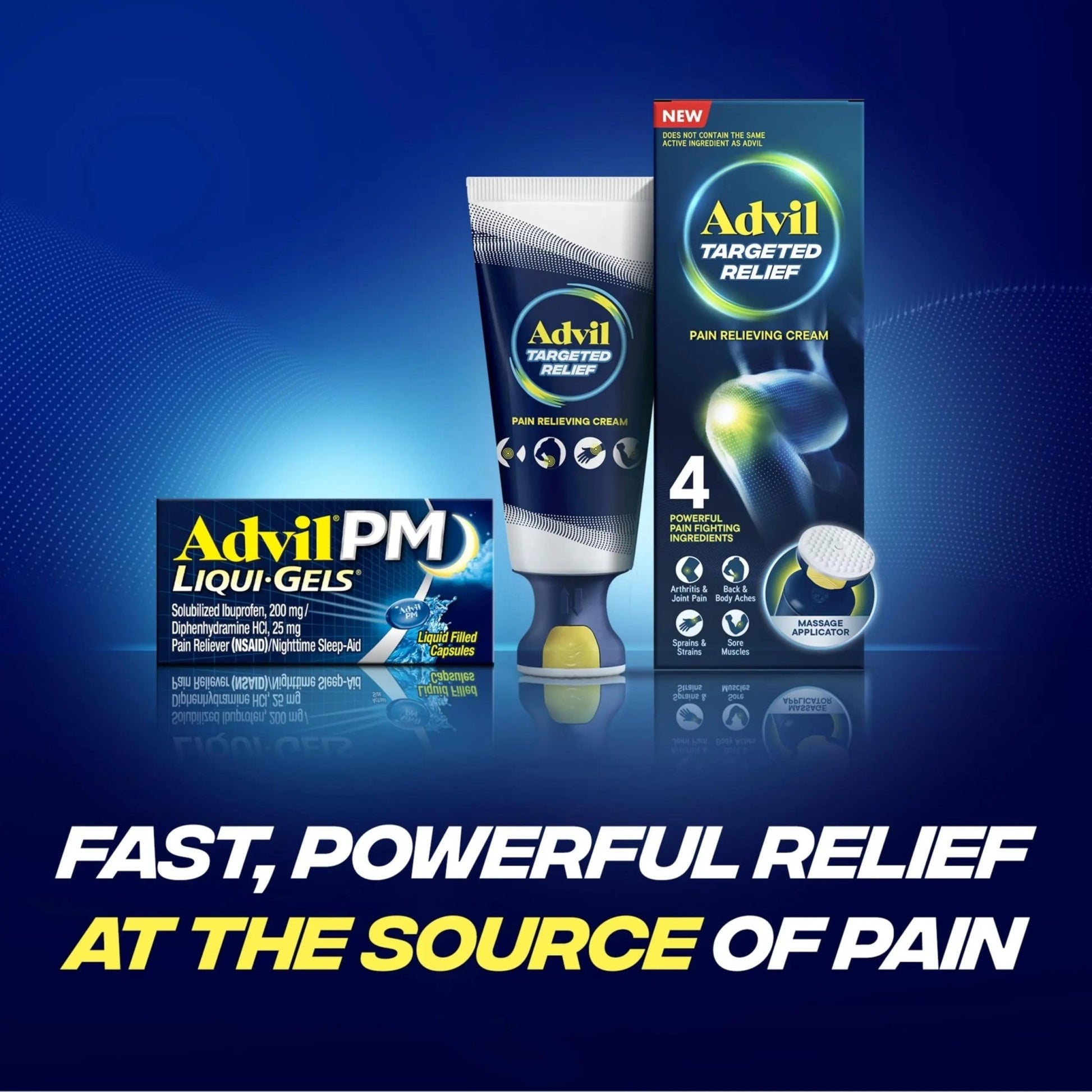 Advil PM Liqui-Gels Pain Reliever and Nighttime Sleep Aid, Pain Medicine with Ibuprofen for Pain Relief and Diphenhydramine HCL for a Sleep Aid - 2x80 Liquid Filled Capsules - dailyvitalstore