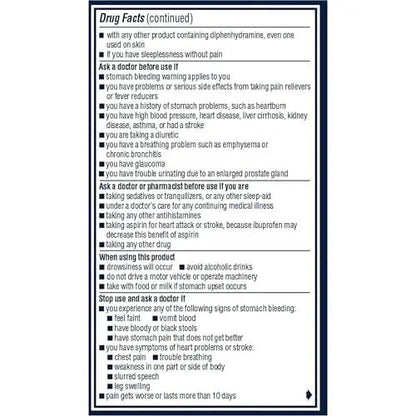 Advil PM Pain Reliever and Nighttime Sleep Aid, Ibuprofen for Pain Relief and Diphenhydramine Citrate for a Sleep Aid - 120 Coated Caplets and Pain Reliever and Fever Reducer, 10 Count Tablets - dailyvitalstore