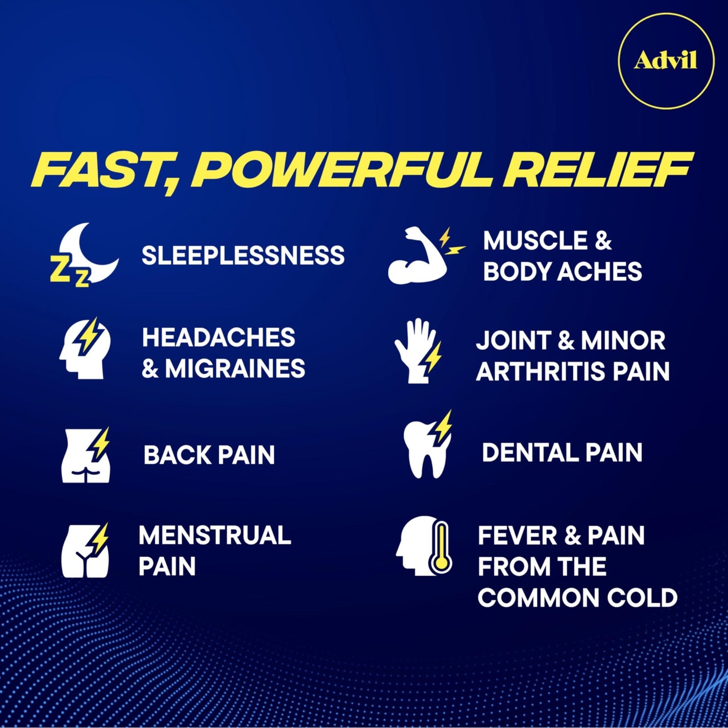Advil PM Pain Reliever and Nighttime Sleep Aid, Ibuprofen for Pain Relief and Diphenhydramine Citrate for a Sleep Aid - 120 Coated Caplets and Pain Reliever and Fever Reducer, 10 Count Tablets - dailyvitalstore