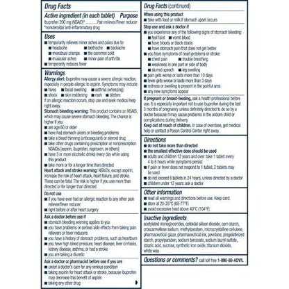 Advil PM Pain Reliever and Nighttime Sleep Aid, Ibuprofen for Pain Relief and Diphenhydramine Citrate for a Sleep Aid - 120 Coated Caplets and Pain Reliever and Fever Reducer, 10 Count Tablets - dailyvitalstore