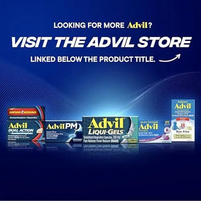 Advil PM Pain Reliever and Nighttime Sleep Aid, Pain Medicine with Ibuprofen for Pain Relief and Diphenhydramine Citrate for A Sleep Aid - 120 Coated Caplets (Pack of 2) - dailyvitalstore