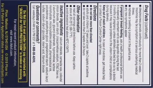 Advil PM Pain Reliever and Nighttime Sleep Aid, Pain Medicine with Ibuprofen for Pain Relief and Diphenhydramine Citrate for A Sleep Aid - 120 Coated Caplets (Pack of 2) - dailyvitalstore