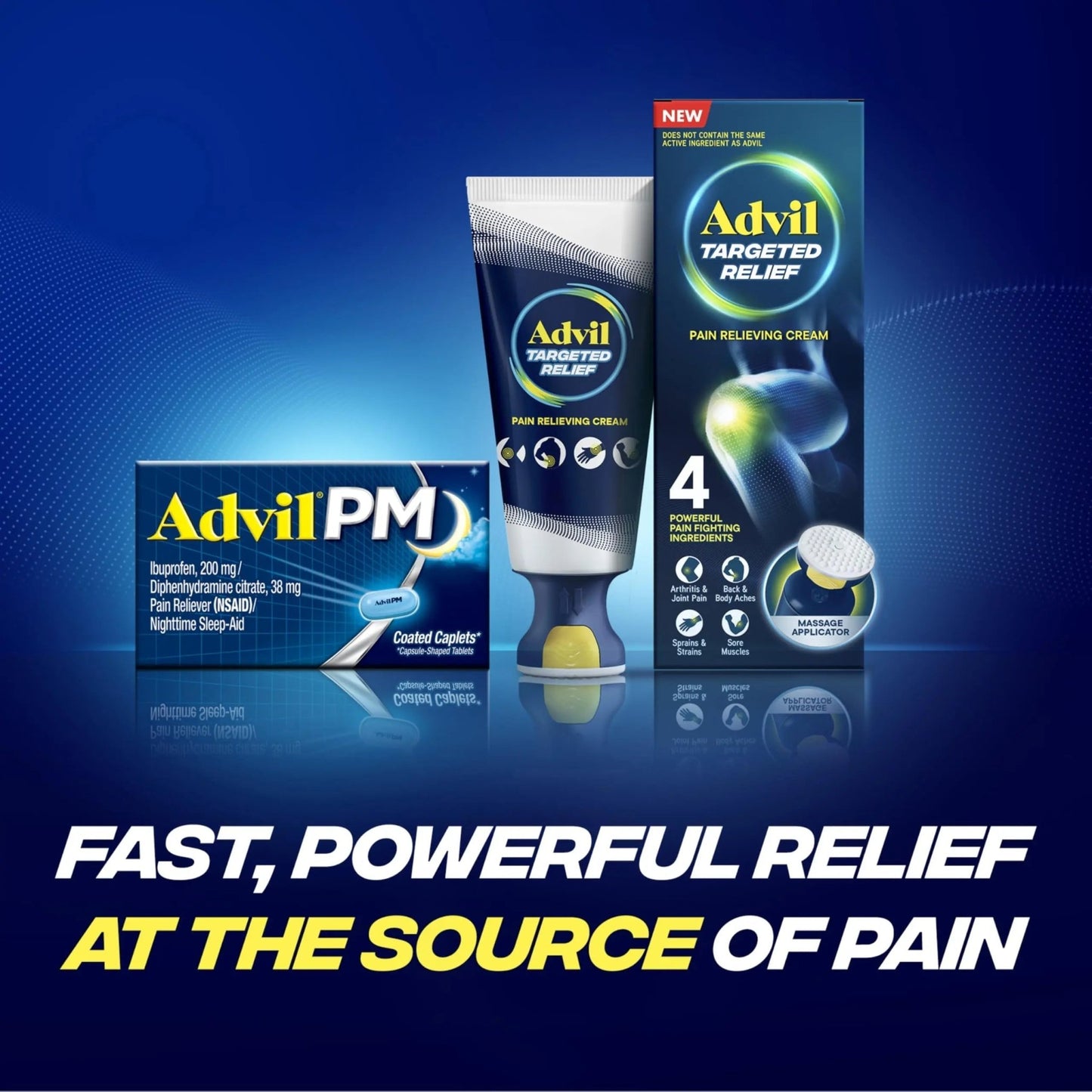 Advil PM Pain Reliever and Nighttime Sleep Aid, Pain Medicine with Ibuprofen for Pain Relief and Diphenhydramine Citrate for A Sleep Aid - 120 Coated Caplets (Pack of 2) - dailyvitalstore