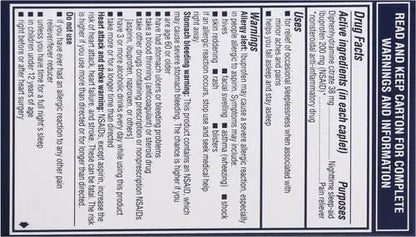 Advil PM Pain Reliever and Nighttime Sleep Aid, Pain Medicine with Ibuprofen for Pain Relief and Diphenhydramine Citrate for A Sleep Aid - 120 Coated Caplets (Pack of 2) - dailyvitalstore