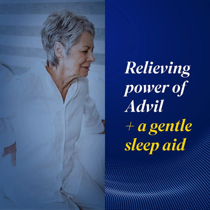 Advil PM Pain Reliever and Nighttime Sleep Aid, Pain Medicine with Ibuprofen for Pain Relief and Diphenhydramine Citrate for a Sleep Aid - 40 Coated Caplets - dailyvitalstore