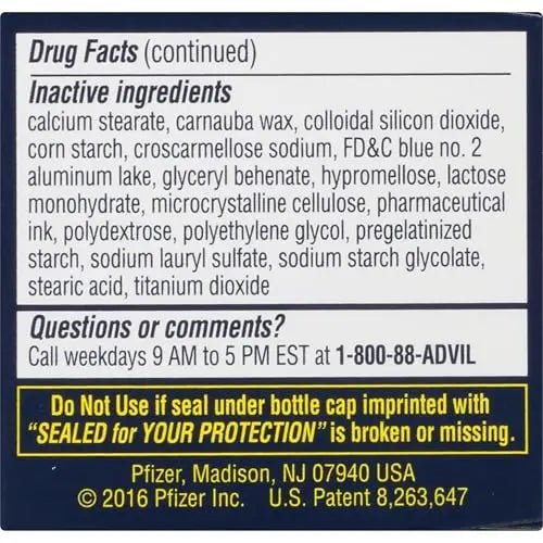Advil PM Pain Reliever and Nighttime Sleep Aid, Pain Medicine with Ibuprofen for Pain Relief and Diphenhydramine Citrate for a Sleep Aid - 40 Coated Caplets - dailyvitalstore