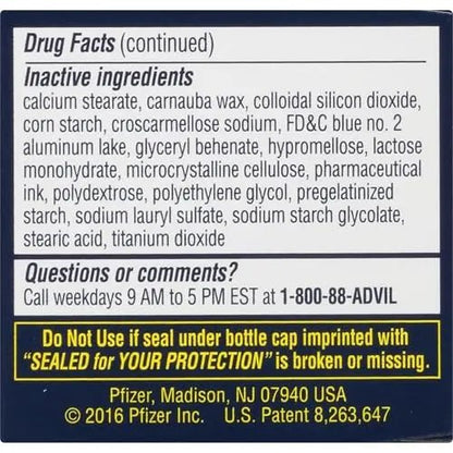 Advil PM Pain Reliever and Nighttime Sleep Aid, Pain Medicine with Ibuprofen for Pain Relief and Diphenhydramine Citrate for a Sleep Aid - 40 Coated Caplets - dailyvitalstore